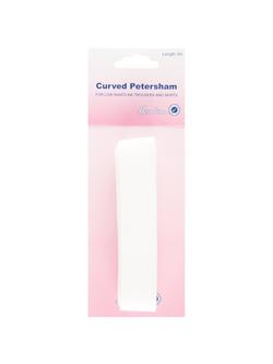 Curved Petersham, 25mm, White, White