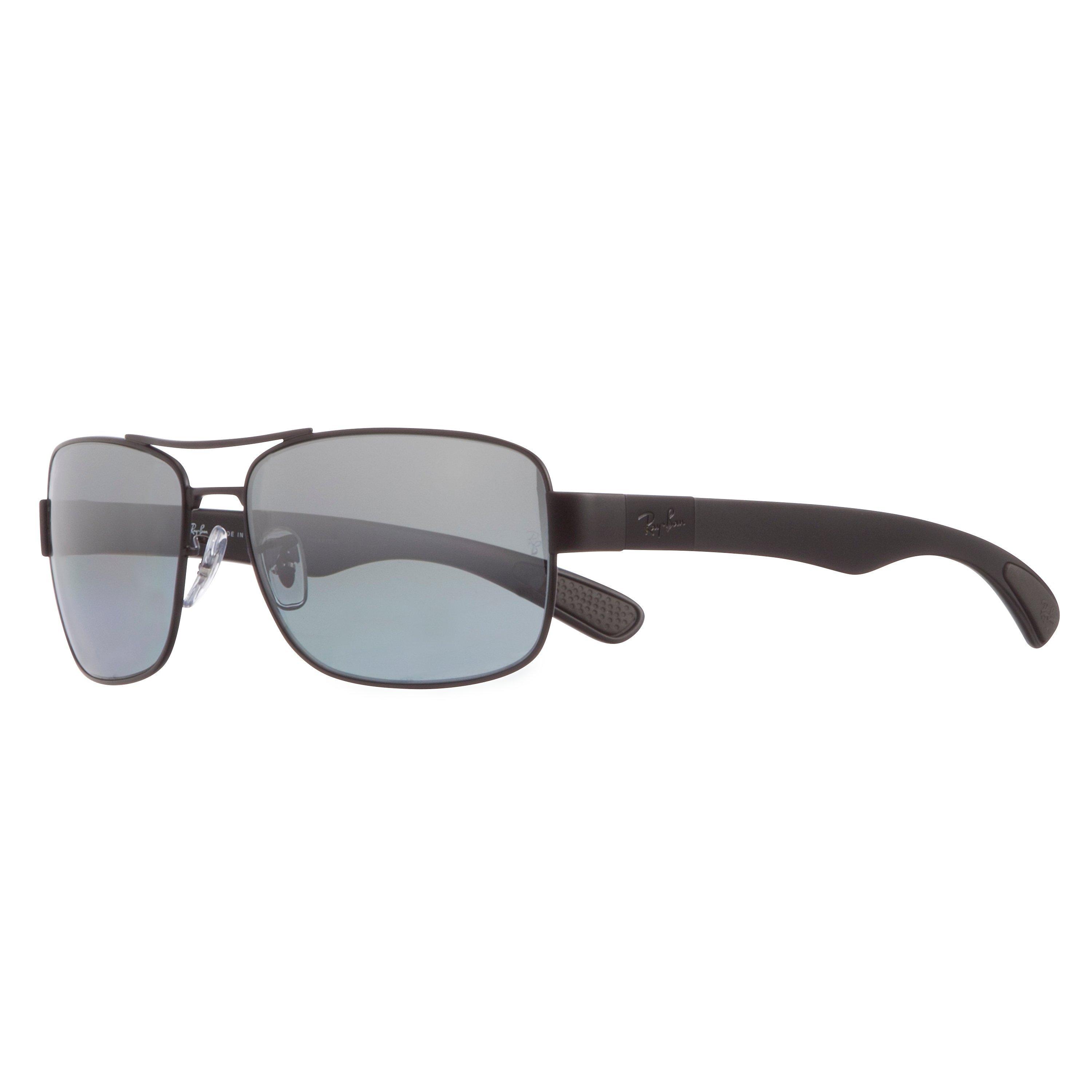 Product image 1 of 3, which shows Ray-Ban RB3522 Square Framed Polarised Sunglasses, Matte Black