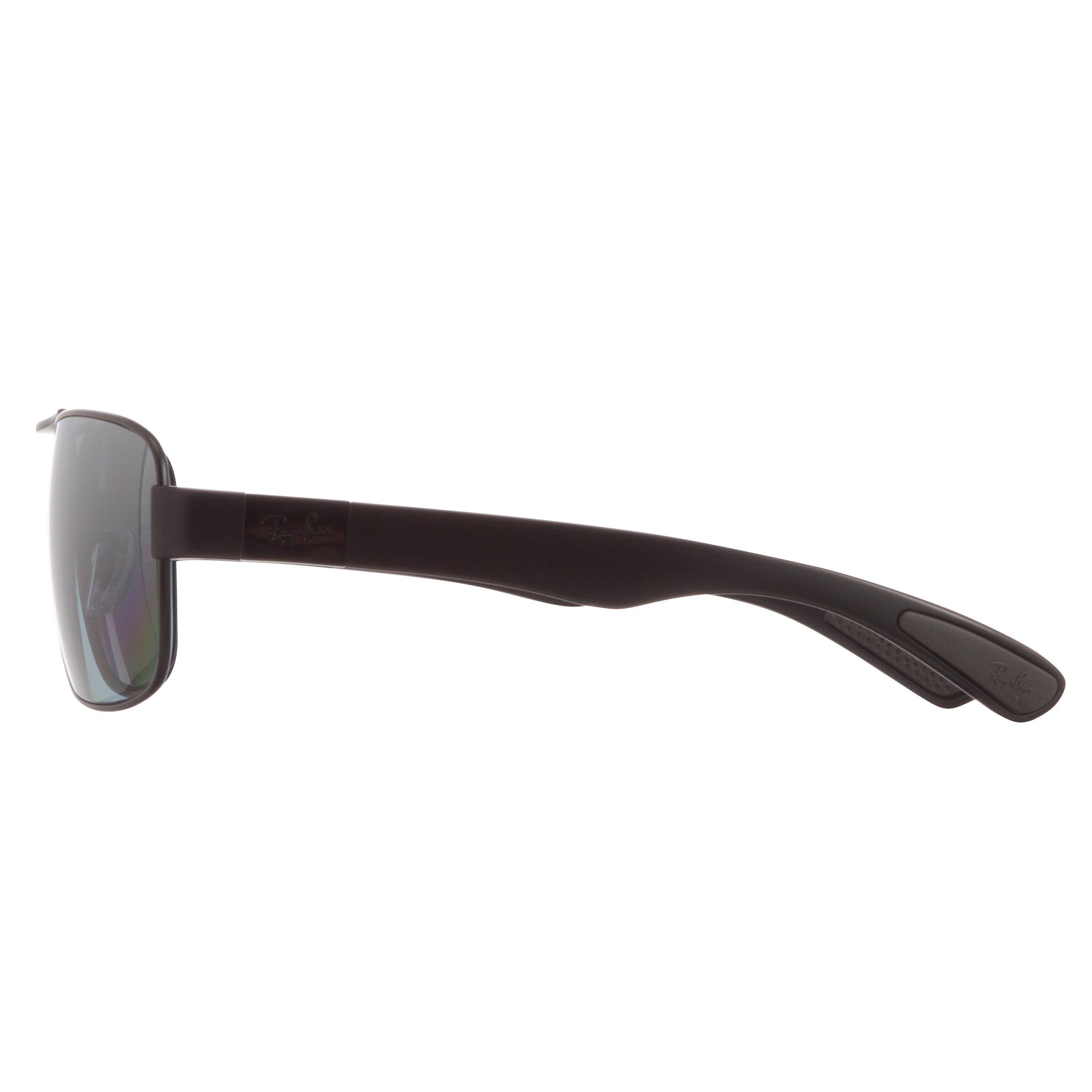 Product image 2 of 3, which shows Ray-Ban RB3522 Square Framed Polarised Sunglasses, Matte Black
