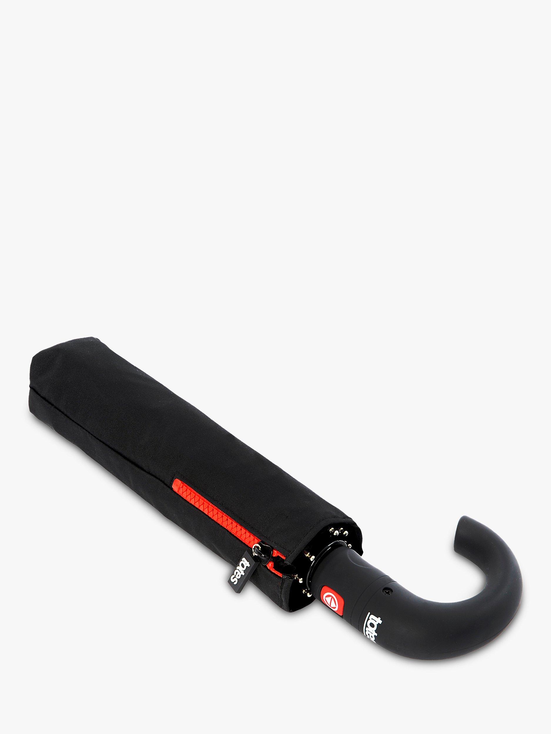 totes Wonderlight Auto Open/Close Crook Umbrella, Black