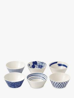 Royal Doulton Pacific Porcelain Tapas Bowls, Set of 6, 11cm, Blue, Blue