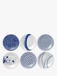 Royal Doulton Pacific Porcelain Tapas Plates, Set of 6, 16cm, Blue