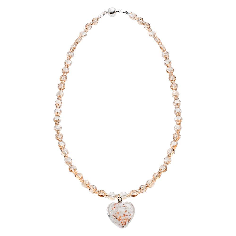 Martick Sparkle Heart and Crystal Pendant Necklace