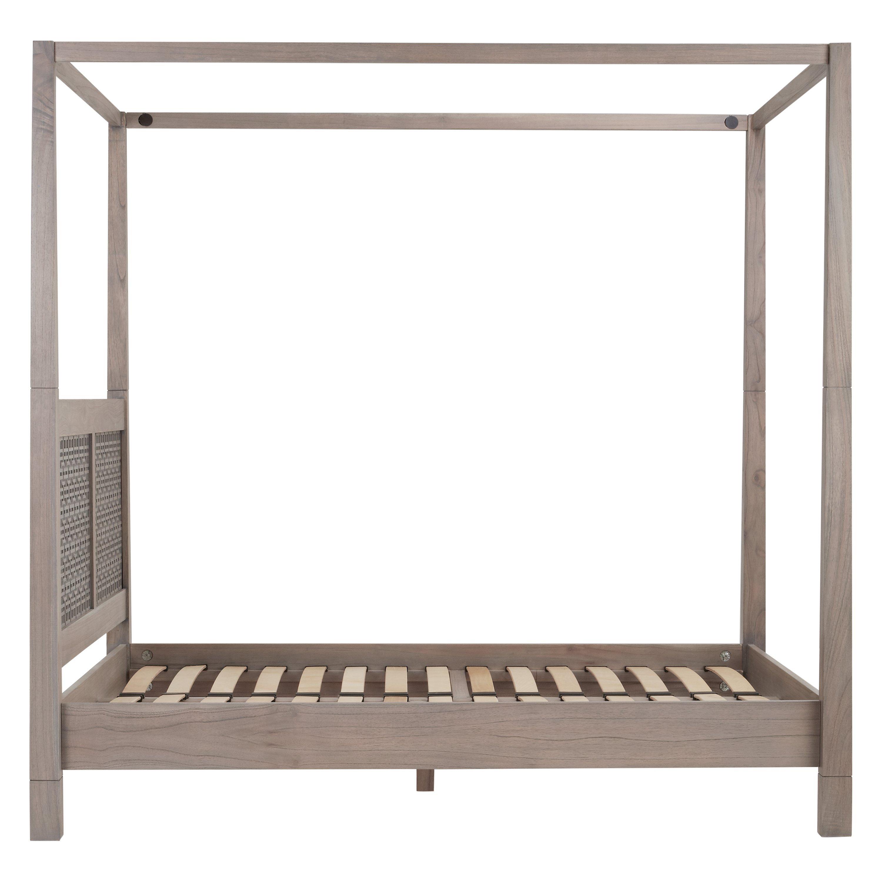 John Lewis Flores 4 Poster Bed Frame, Super King Size, Grey