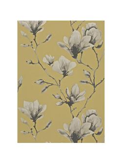 Harlequin Lotus Wallpaper, Mustard 110879