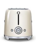 Smeg TSF01 2-Slice Toaster, Cream