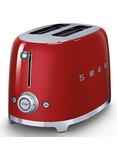 Smeg TSF01 2-Slice Toaster, Red