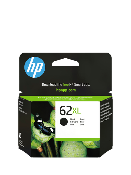 HP 62 XL Black Original Ink Cartridge, Single, Instant Ink Compatible, Black