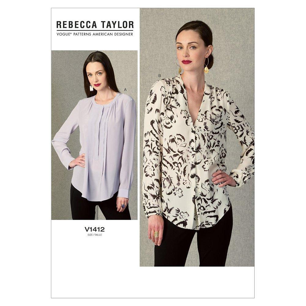 Vogue Rebecca Taylor Women's Top Sewing Pattern, 1412