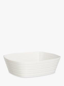 Sophie Conran for Portmeirion Porcelain Small Rectangular Oven Dish, L20.8cm, White - view 2, White