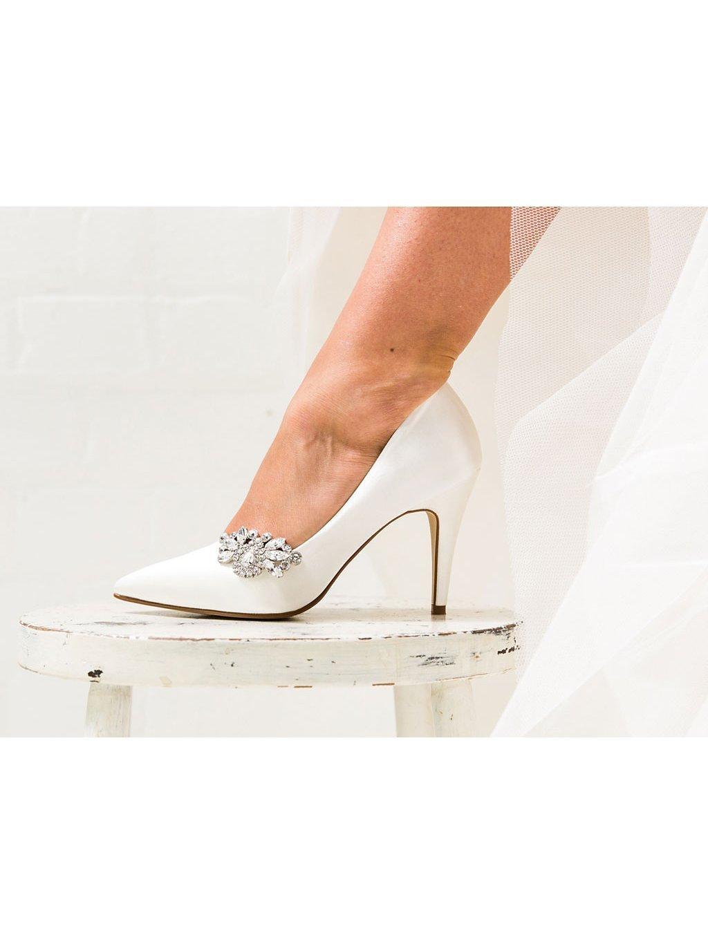 Product image 4 of 4, which shows Rainbow Club Myra Diamante Embellished Shoe Clips