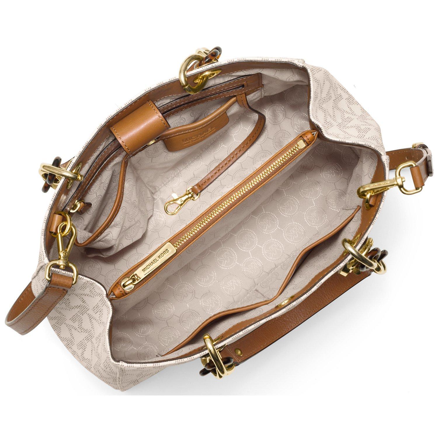 MICHAEL Michael Kors Cynthia Leather Mid Satchel Bag