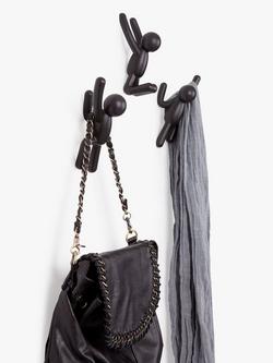 Umbra Buddy Set Of 3 Hanging Hooks - view 2, Black