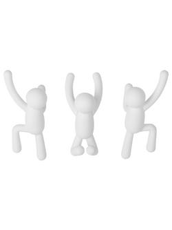 Umbra Buddy Set Of 3 Hanging Hooks, White
