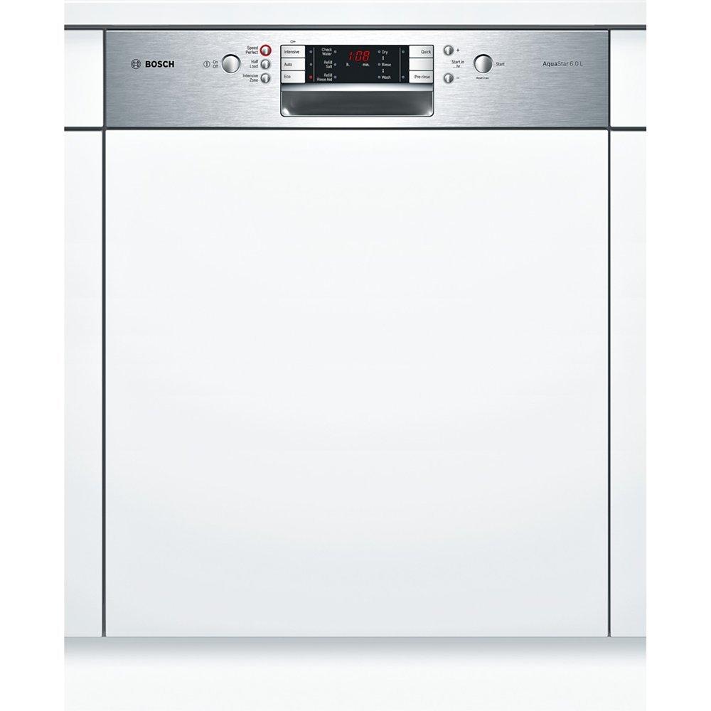 Bosch SMI53E05GB Semi-Integrated Dishwasher, Brushed Steel