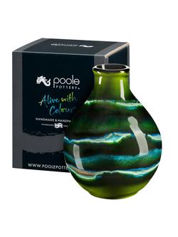 Poole Pottery Maya Bud Vase, H12cm, Green - view 2, Green