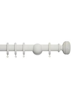 John Lewis Distressed Curtain Pole Kit, White, Dia.35mm x L150cm