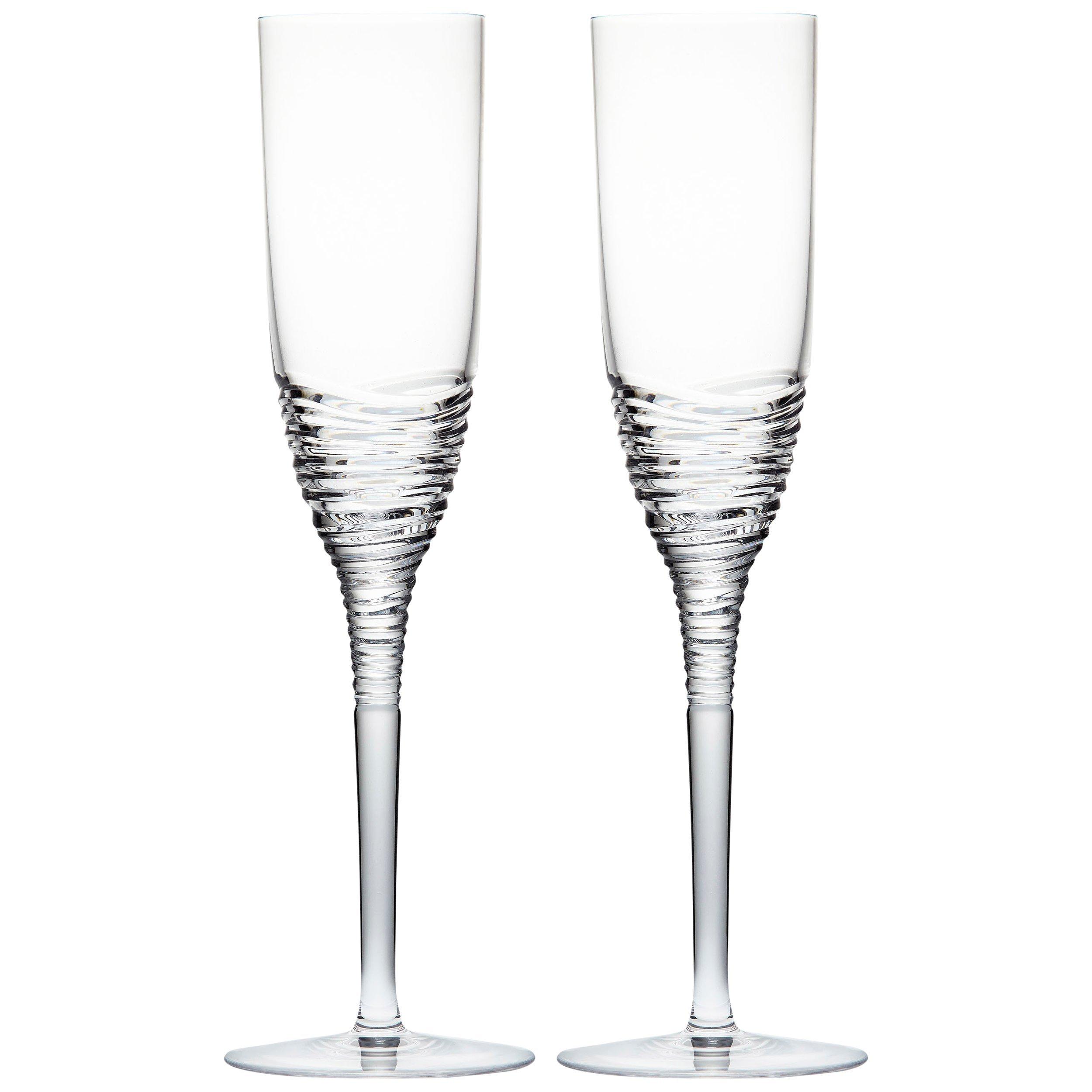 Waterford Jasper Conran Strata Crystal Champagne Flutes, Set of 2