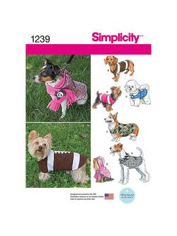 Simplicity Dog Coat Sewing Pattern, 1239, 