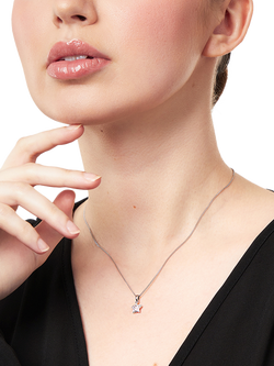 Jools by Jenny Brown Rhodium Plated Silver Cubic Zirconia Star Pendant, Silver - view 2, Silver