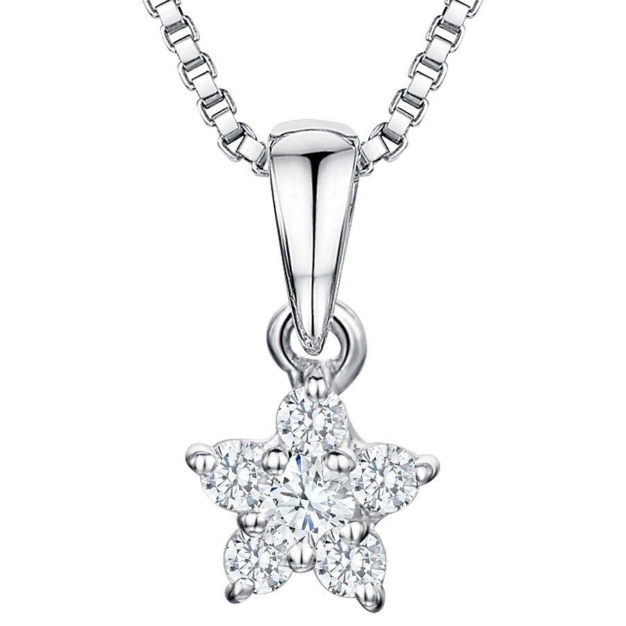 Product image 1 of 1, which shows Jools by Jenny Brown Rhodium Plated Silver Cubic Zirconia Star Pendant, Silver