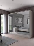 John Lewis Elstra 250cm Wardrobe with Mirrored Hinged Doors