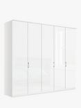 John Lewis Elstra 250cm Wardrobe with Glass Hinged Doors