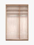 John Lewis Elstra 150cm Wardrobe with Glass and Mirrored Hinged Doors