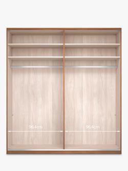 John Lewis Elstra 200cm Wardrobe with Mirrored Hinged Doors - view 2, Mirror/White