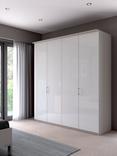 John Lewis Elstra 200cm Wardrobe with Glass Hinged Doors