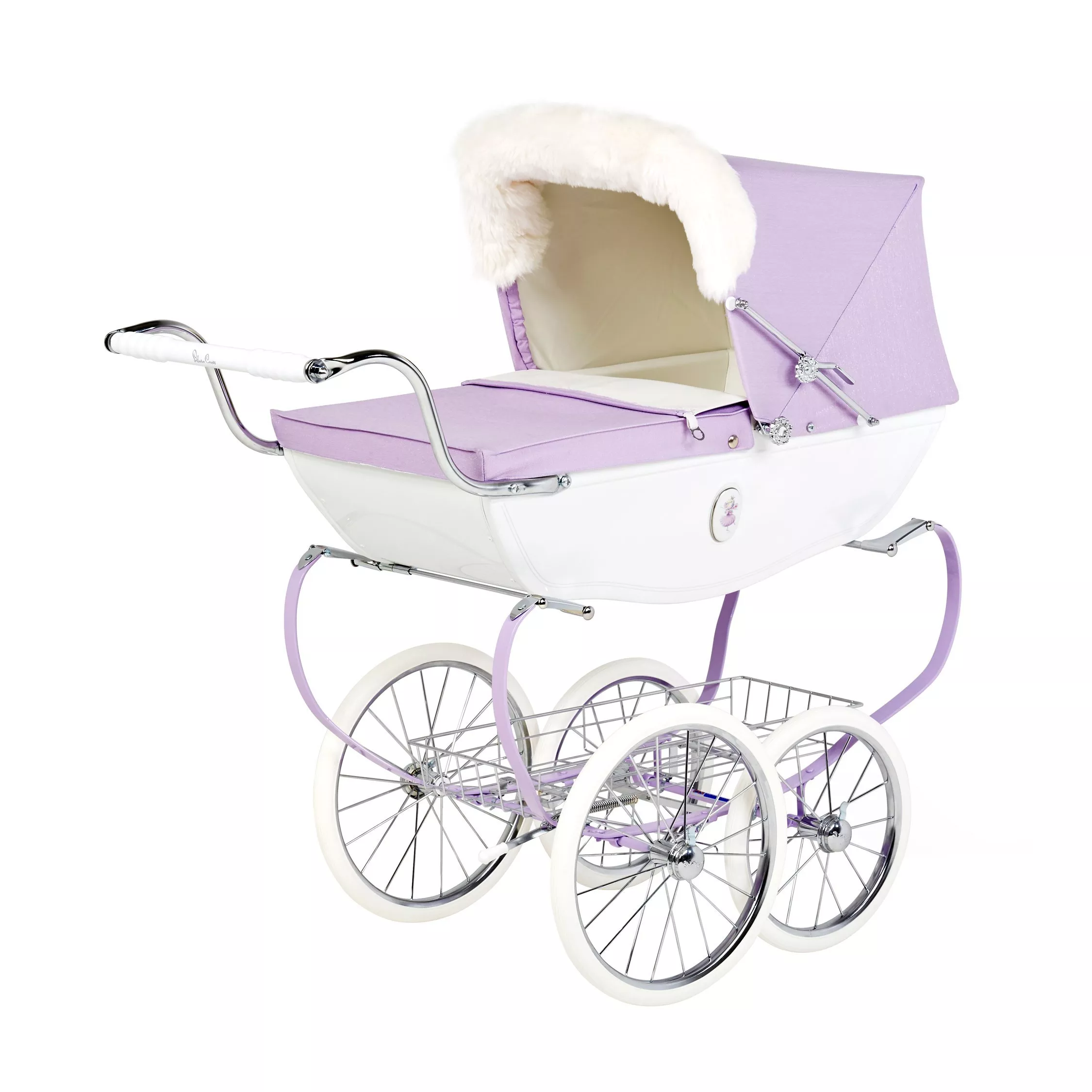 Purple silver cross pram best sale