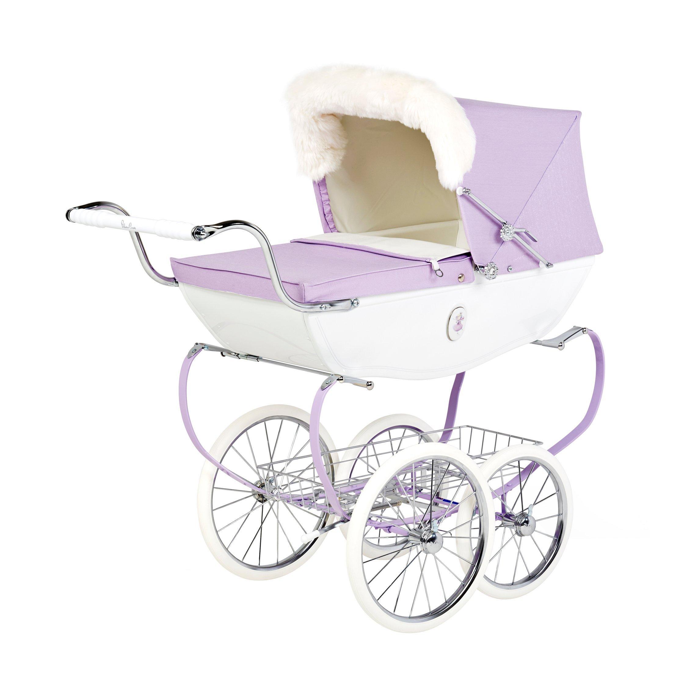 Purple silver cross dolls pram hotsell