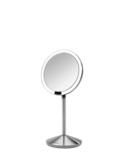 Simplehuman Mini Sensor Beauty Travel Mirror, Brushed Stainless Steel, Silver
