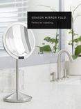simplehuman Mini Sensor Beauty Travel Mirror, Brushed Stainless Steel