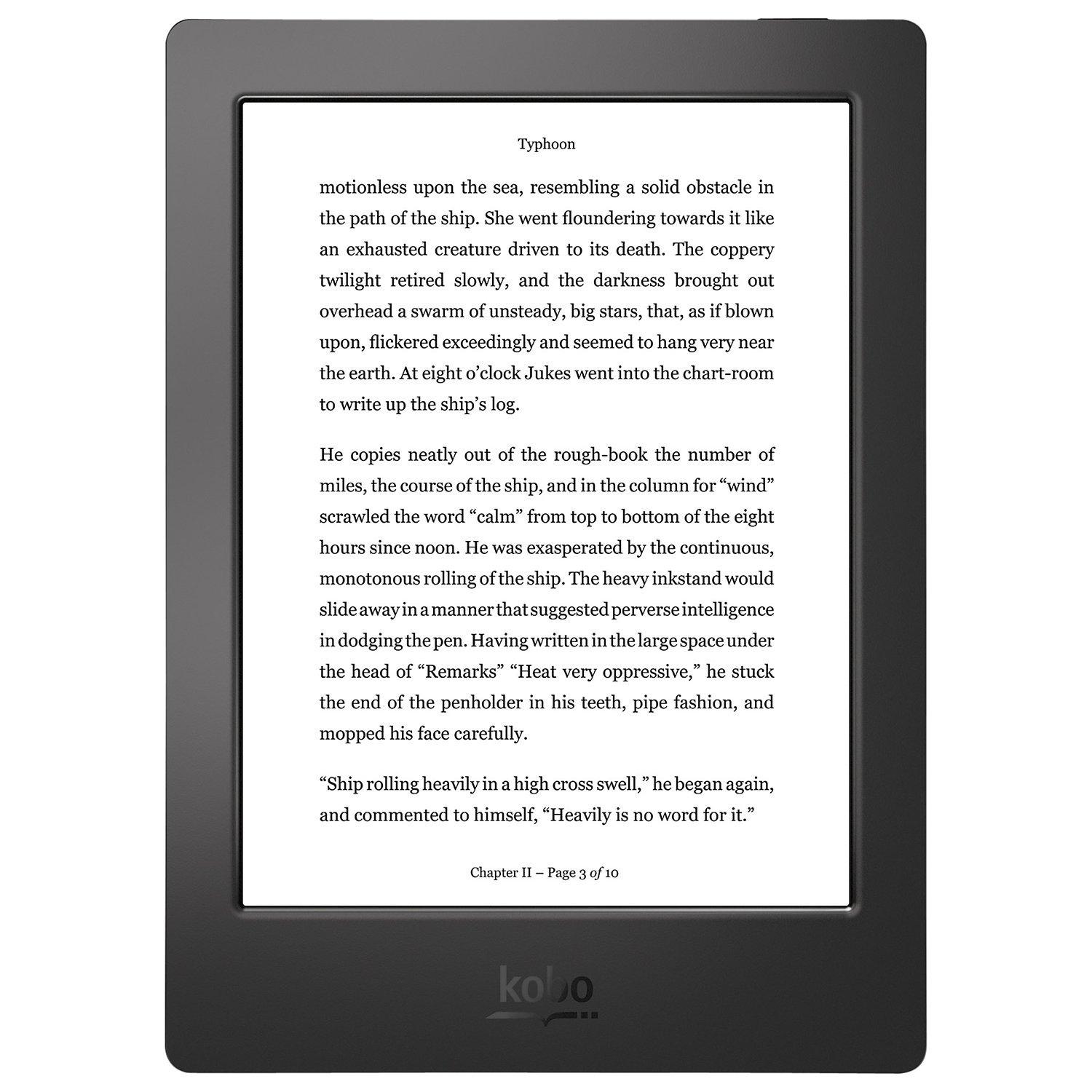 Kobo Aura H2O eReader, 6.8" High Resolution Illuminated Touch Screen, Waterproof & Dustproof, Wi-Fi