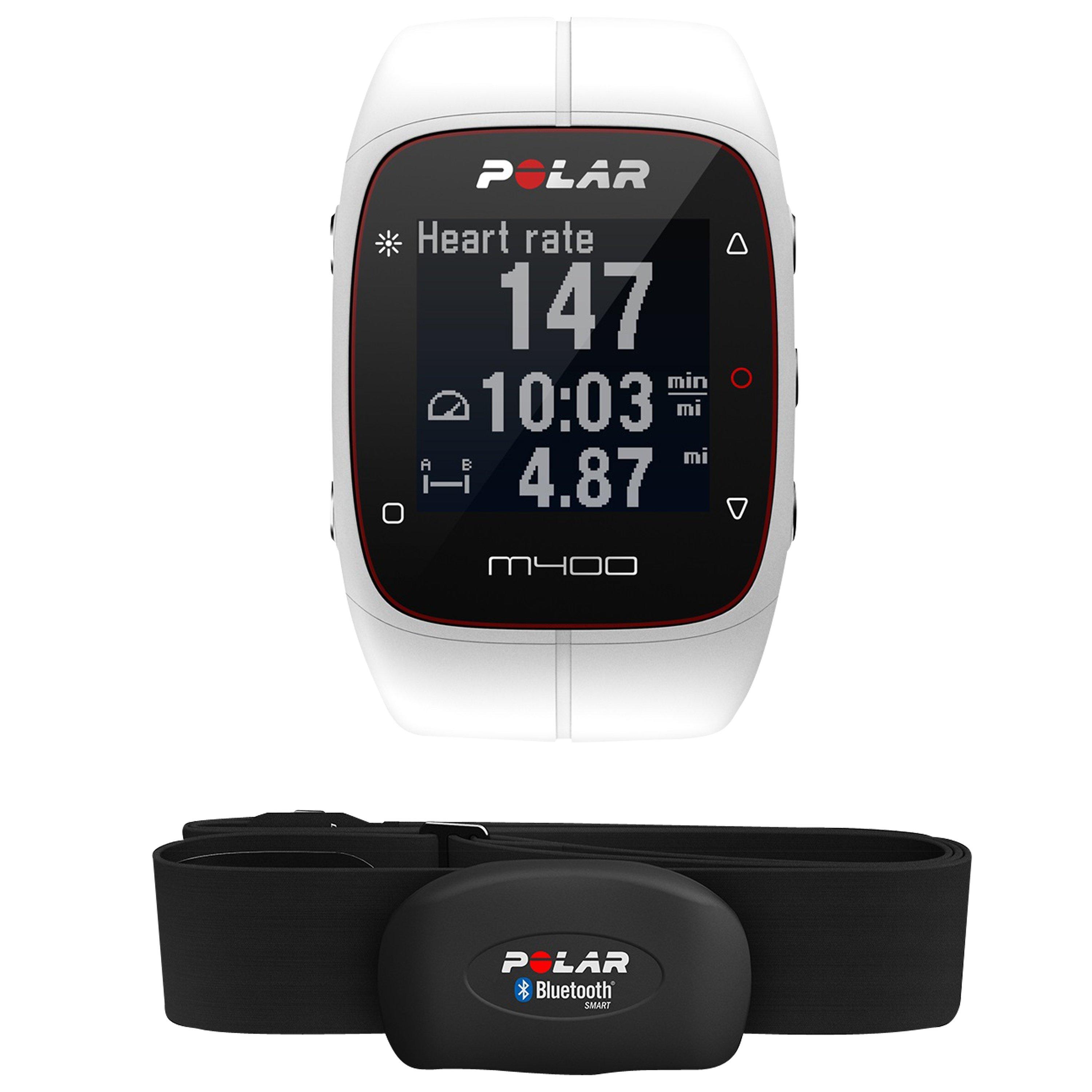 Polar M400 GPS Sports Watch with Heart Rate Sensor, White