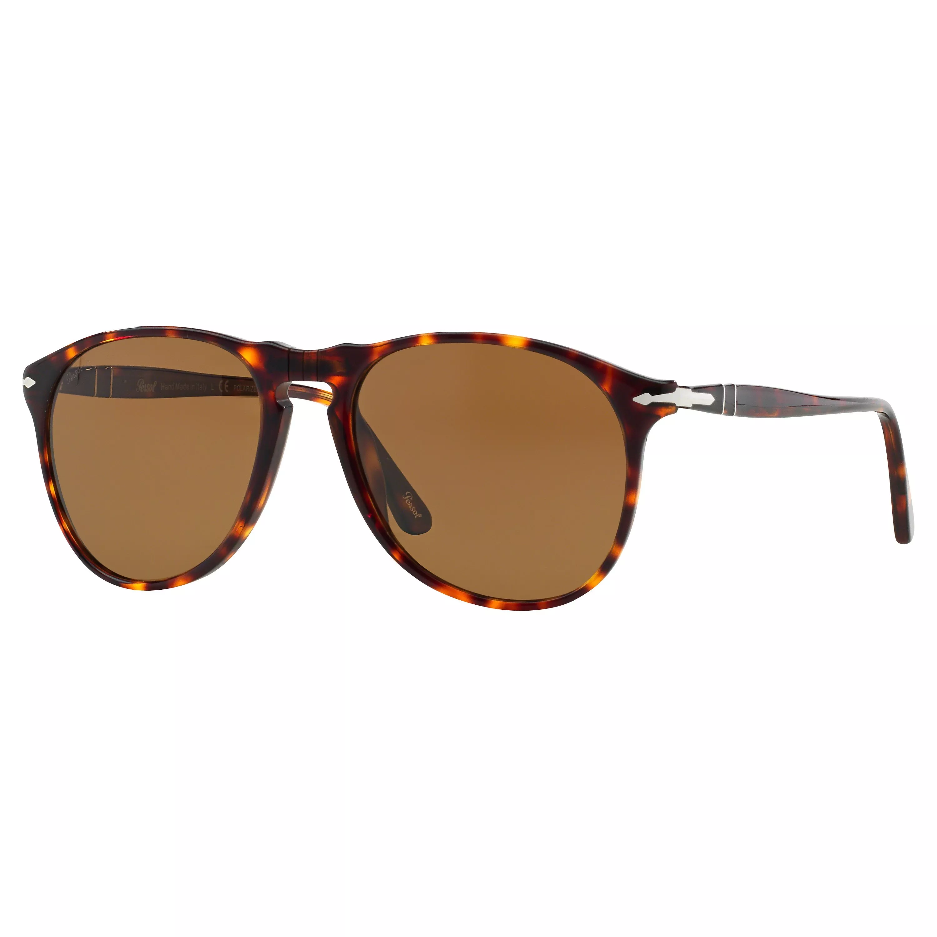 Persol PO9649S Polarised Aviator Frame Sunglasses Havana