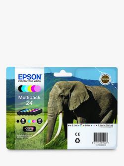 Epson Elephant 24 Ink Cartridge Multipack, Multi