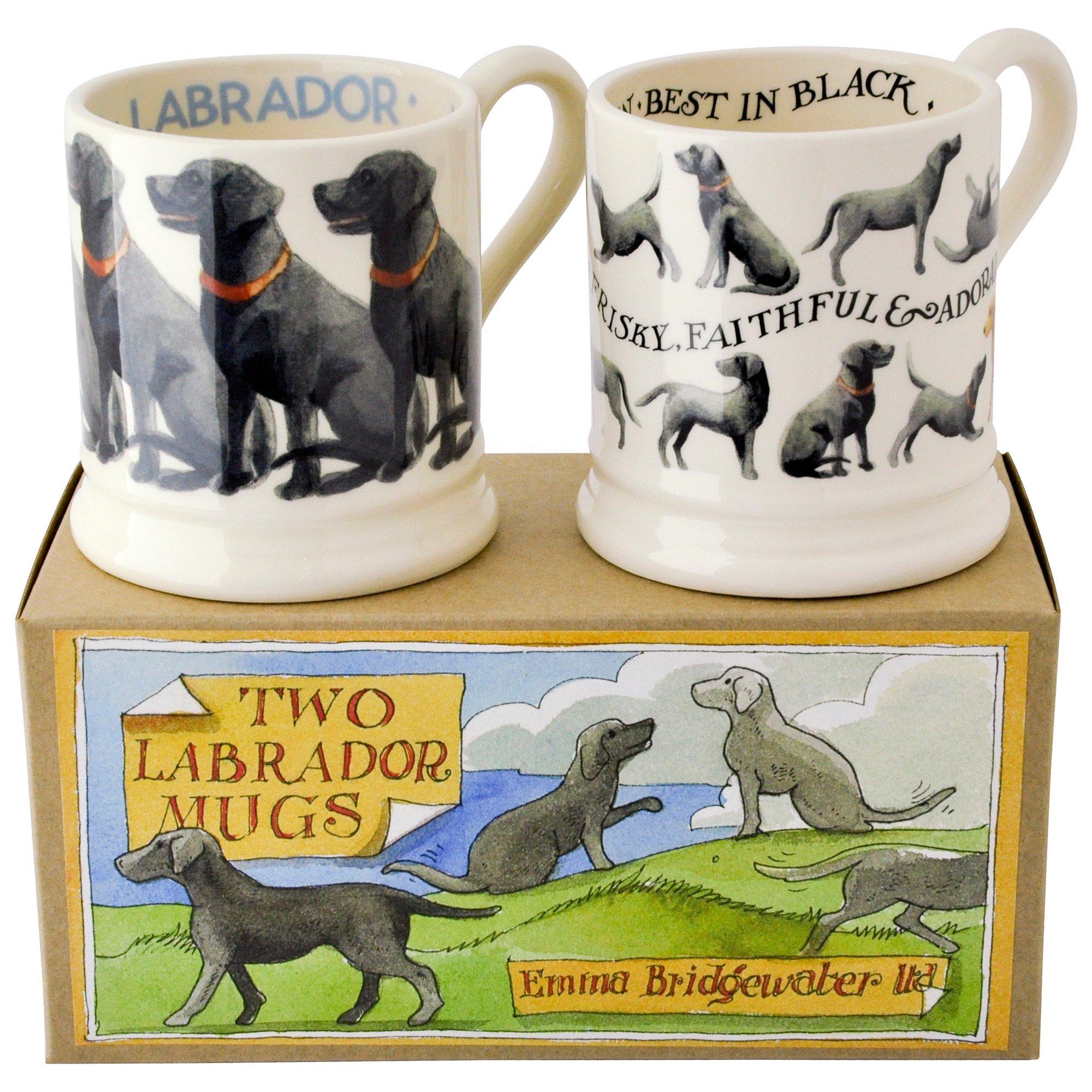 Emma Bridgewater Black Labrador Mugs, Set of 2