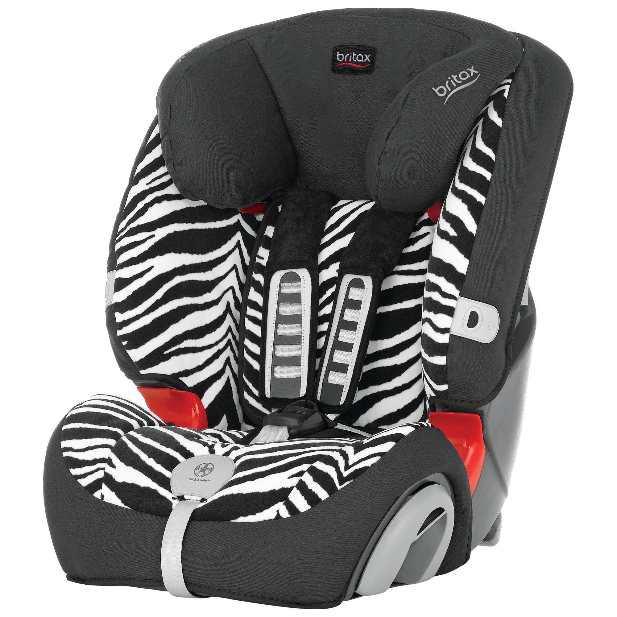 Britax Evolva Plus Group 1 2 3 Car Seat Zebra