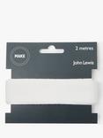 John Lewis Herringbone Tape, 25mm, White