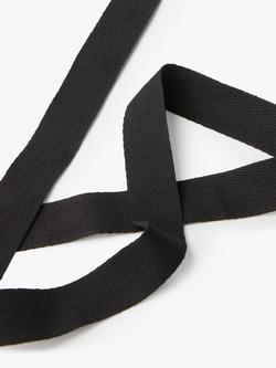 John Lewis Herringbone Tape, 25mm - view 2, Black