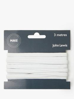 John Lewis Elastic, 6mm, White