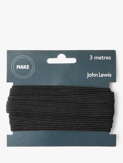 John Lewis Elastic, 13mm, Black