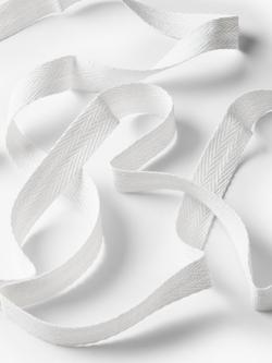 John Lewis Herringbone Tape, 15mm - view 2, White