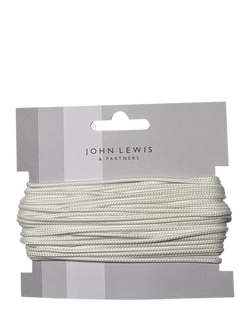 John Lewis Cord 2mm, White, White
