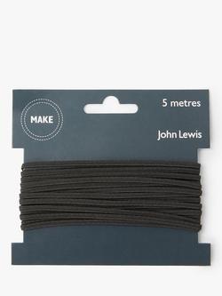 John Lewis Elastic, 3mm, Black