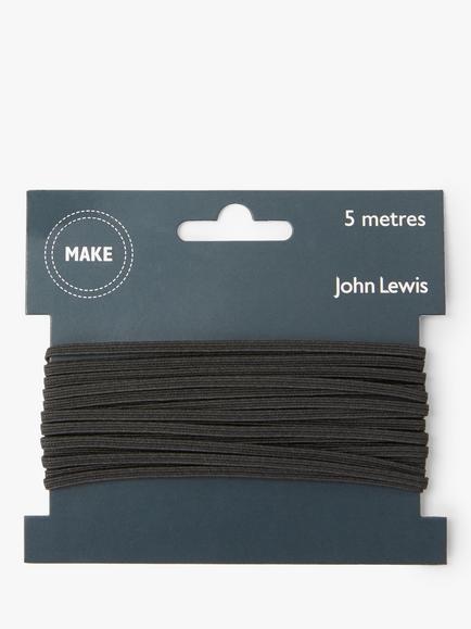 John Lewis Elastic, 3mm, Black