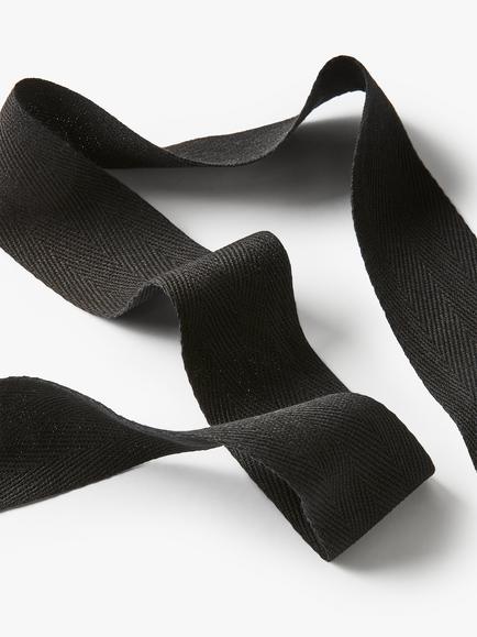 John Lewis Herringbone Tape, 38mm - view 2, Black