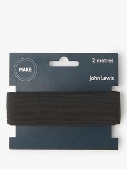 John Lewis Woven Elastic, 32mm, Black